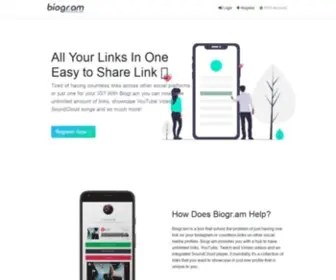 Biogr.am(Multiple Bio Links for Instagram) Screenshot