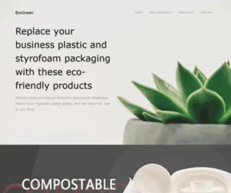 Biogreenplates.com(Bagasse Disposable Plates) Screenshot