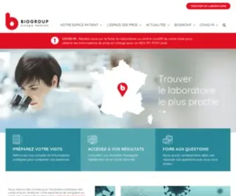 Biogroup.fr(Laboratoire d'analyses médicales) Screenshot