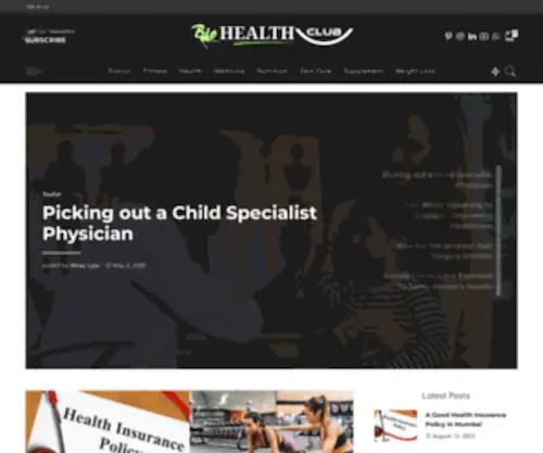 Biohealthclub.com(Health & fitness blog) Screenshot