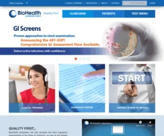 Biohealthlab.com(BioHealth Lab Testing for Adrenal) Screenshot