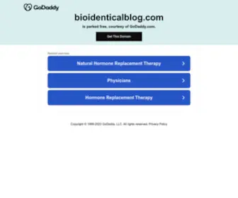 Bioidenticalblog.com(Bioidentical Hormone Resource Center) Screenshot