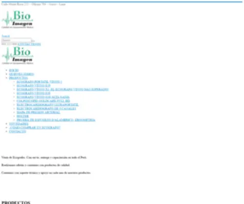 Bioimagen.com.pe(INICIO) Screenshot