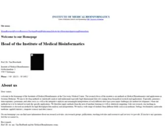 Bioinfo.de(The website of the Department of Medical Bioinformatics at the University) Screenshot