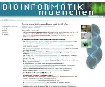 Bioinformatik-Muenchen.de(Gemeinsamer Studiengang Bioinformatik in München) Screenshot