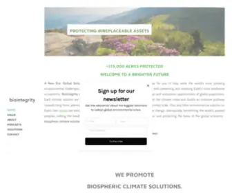 Biointegrity.net(Protecting and restoring the world's most valuable ecosystems) Screenshot