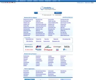 Biokits.com(The Buyer's guide to Biological Kits) Screenshot