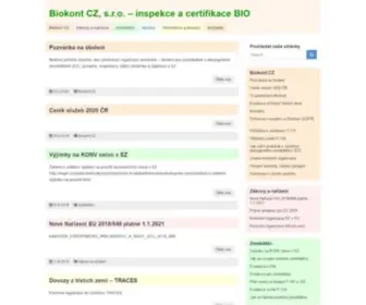 Biokont.cz(Inspekce a certifikace BIO) Screenshot