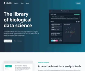 Biolib.com(BioLib) Screenshot