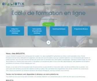Biolistix.com(Formations en santé globale) Screenshot