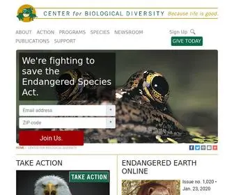 Biologicaldiversity.org(Center for Biological Diversity) Screenshot