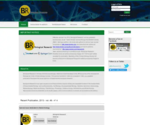 Biologicalresearch.cl(Biological Research) Screenshot
