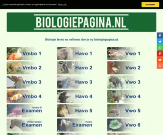 Biologiepagina.com(De site om biologie te oefenen) Screenshot