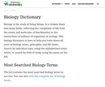 Biologydictionary.net(Biology Dictionary) Screenshot