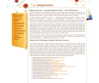 Biologyservices.com(List of Contract Research Organizations) Screenshot