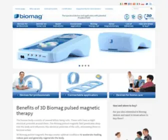 Biomag.co.uk(Production of magnetic therapy devices) Screenshot