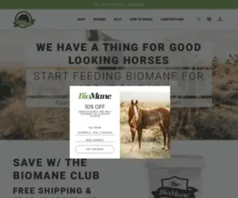 Biomane.com(Equine Nutrition for Mane and Tail Growth) Screenshot