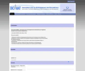 Biomat.fr(Association pour le développement des Biomatériaux) Screenshot