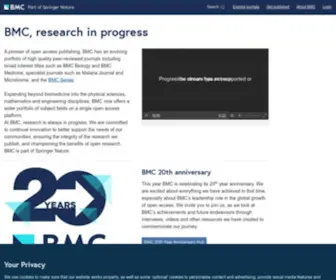Biomedcentral.com(BMC, research in progress) Screenshot