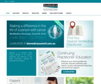 Biomedica.com.au(Practitioner products) Screenshot