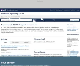 Biomedical-Engineering-Online.com(BioMedical Engineering OnLine) Screenshot