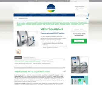 Biomerieux-Vitek.com(VITEK® SOLUTIONS) Screenshot