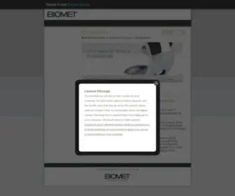 Biomet.co.uk(Joint Replacement Solutions for patients with arthritis) Screenshot