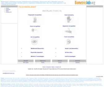 Biometricsinfo.org(Index Biometrics USA) Screenshot