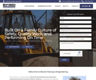 Biondipaving.com(Paving Contractors Sacramento CA) Screenshot