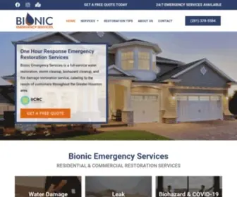 Bionic24365.com(Houston Restoration Contractors) Screenshot