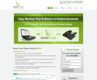 Bionicclick.com(Phone Call Tracking Software) Screenshot