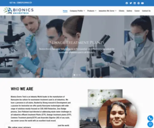 Bionicsenviro.com(Our CORE Bionics Enviro Tech) Screenshot