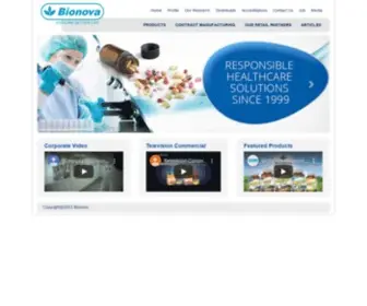 Bionova.co.in(Supplement Manufacturers in India) Screenshot