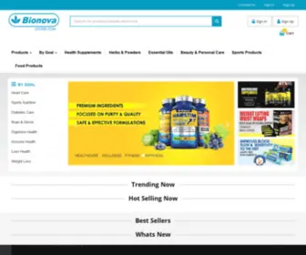 Bionovastore.com(India's premium store for health & fitness products) Screenshot