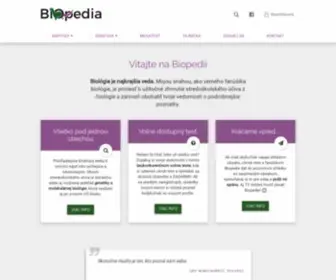 Biopedia.sk(Miesto pre učiteľov) Screenshot