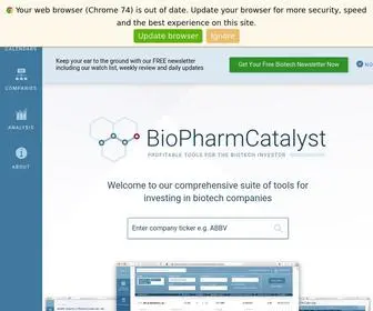 Biopharmcatalyst.com(Biotech Stocks for investors and traders) Screenshot