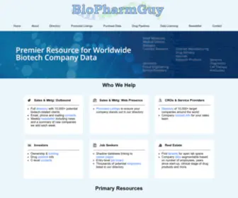 BiopharmGuy.com(The Best Biotech Company Directory) Screenshot