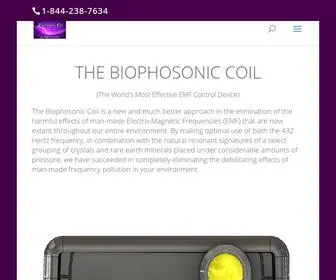 Biophosoniccoil.com(EMF Control Device) Screenshot