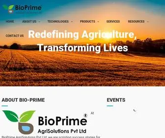 Bioprimeagri.com(Bio-Prime AgriSolutions Pvt) Screenshot