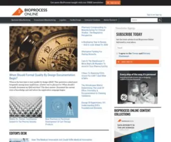 Bioprocessonline.com(BioProcess Online for bioanalytics) Screenshot