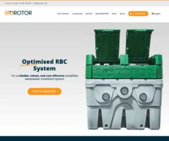 Biorotor.com(Innovative rotating biological contactors system) Screenshot