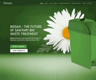 Biosanseries.com(The future of sanitary bin treatments) Screenshot