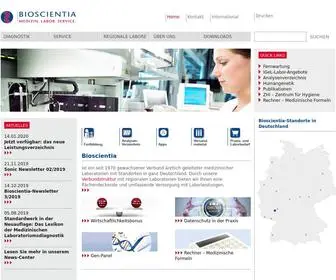 Bioscientia.de(Die gesamte Labordiagnostik aus einer Hand finden Sie bei der Bioscientia) Screenshot