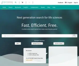 Bioseek.eu(Next generation search for life sciences) Screenshot