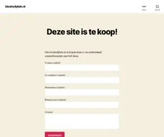 Bioshofplein.nl(Welkom op) Screenshot