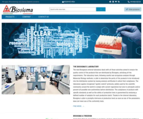 Biosigma.com(Production and sale accessories for biotechnology) Screenshot