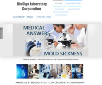 Biosignlabs.com(Medical Answers to Mold Sickness Black Mold illness Testing for Symptoms of Mold Exposure) Screenshot