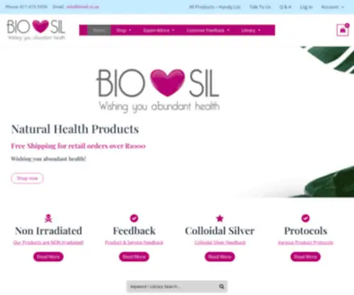 Biosil.co.za(Bio-Sil South Africa) Screenshot