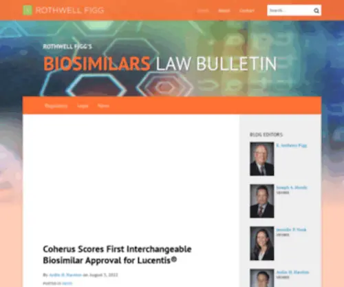 Biosimilarsip.com(Biosimilars Law Bulletin) Screenshot