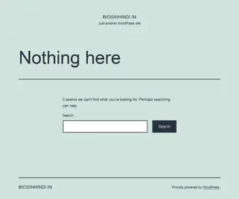 Biosinhindi.in(Just another WordPress site) Screenshot